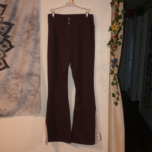 Wilo the Label Brown Colorblock NWOT Size Large Flare Leggings - Picture 5 of 10